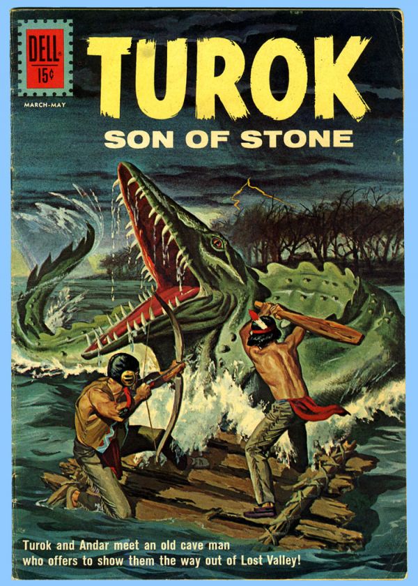 TUROK SON OF STONE # 27 vs.Dinosaurs · DELL COMICS 1962  