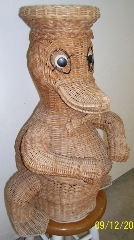 1940s Donald Duck Wicker Table Rare  