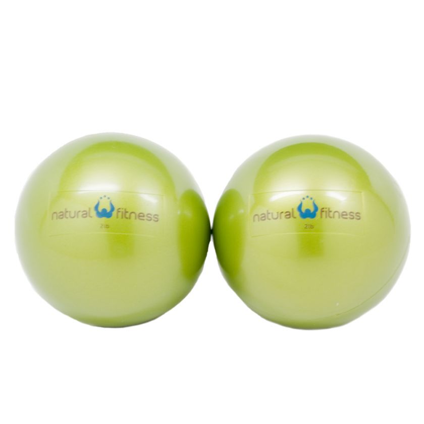 SOFT WEIGHTED EXERCISE BALLS 2 LB SET  