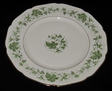 Royal York WINE Dinner Plate, Green Grape Vine Rim  