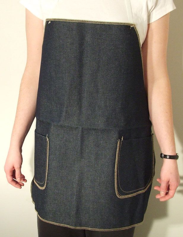 NEW DENIM/BLUE JEAN SHOP WORK GARDEN 2 POCKET APRON/BIB  