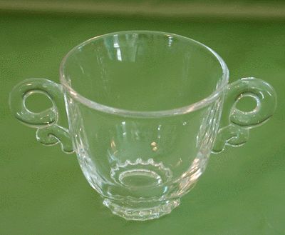 Vintage Glass HEISEY Open Sugar Bowl LARIAT  