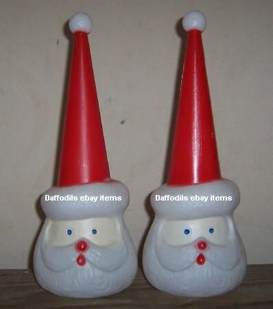 UNION CHRISTMAS SANTA FACE W/HAT BLOWMOLD LIGHT UP #2  