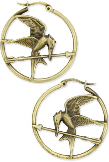 The Hunger Games Movie Mockingjay Hoop Earrings  