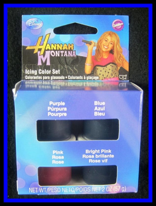 NEW Wilton ***HANNAH MONTANA*** Icing 4 Color Set  