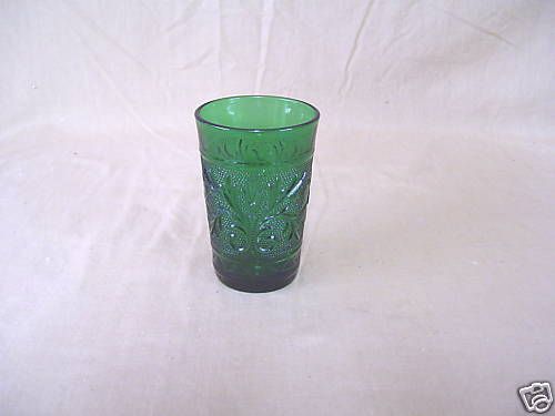 Anchor Hocking Forest Green Sandwich Juice Glass  