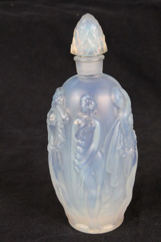 L107 VTG SABINO GAITE OPALESCENT BLUE HUE PERFUME BOTTLE PARIS FRANCE 