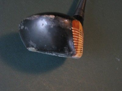 VINTAGE PERSIMMON DRIVER PEDERSEN X 75 R GOLF CLUB  