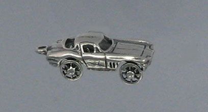 Sterling Silver CORVETTE CHARM, Movable  