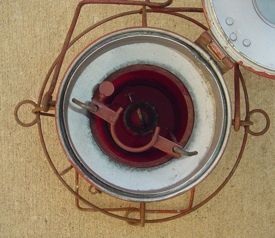   Vintage Nautical Oil Burning Port Side Navigation Light UNRESTORED