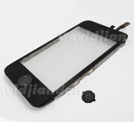 Touch Screen Digitizer+Middle Frame Assembly For IPhone 3GS  