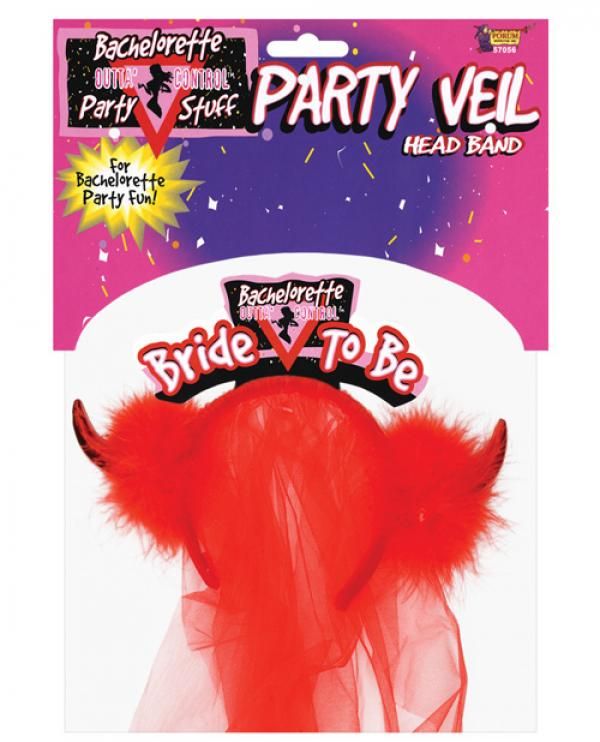 Bachelorette veil w/horns  