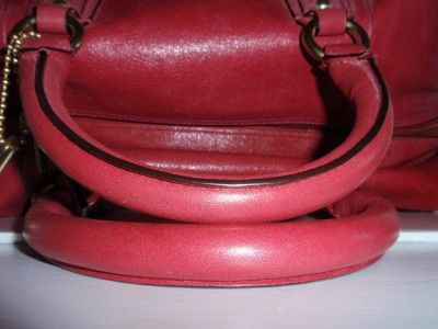 Coach Madison Large Leather Cherry Sabrina 12949 Red Satchel Handbag 