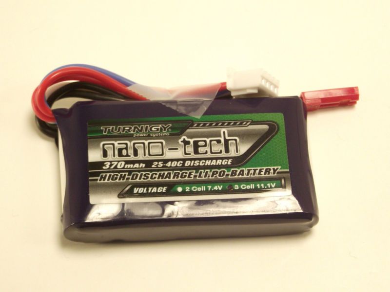   Tech 370mAh 3S 11.1v 25c/50c Lipo Battery w/JST RC Airplane Park Flyer