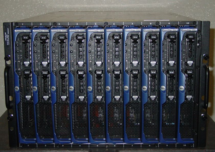 DELL BLADE ENCLOSURE W. 10 X POWEREDGE 1955  