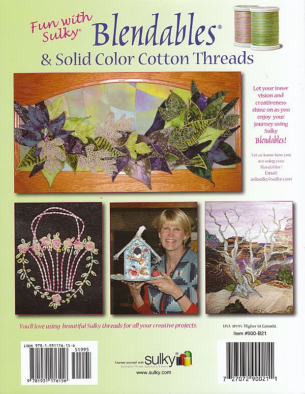 FUN WITH SULKY BLENDABLES Quilt Applique Serger NEW BOOK CD Free 