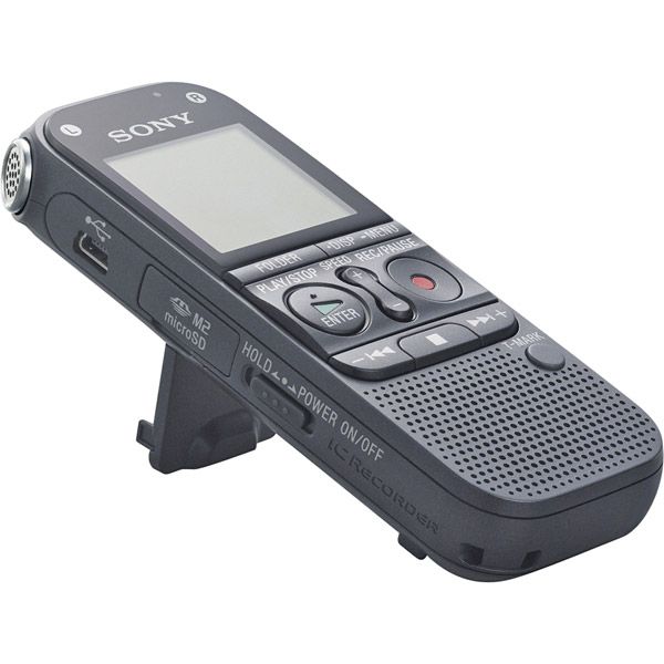 SONY 2GB FLASH VOICE RECORDER MICROSD/STAND ICDAX412  