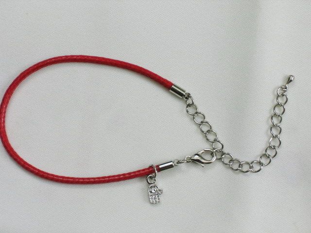 Kabbalah Evil Eye Good Luck Red String Hamsa Bracelet  