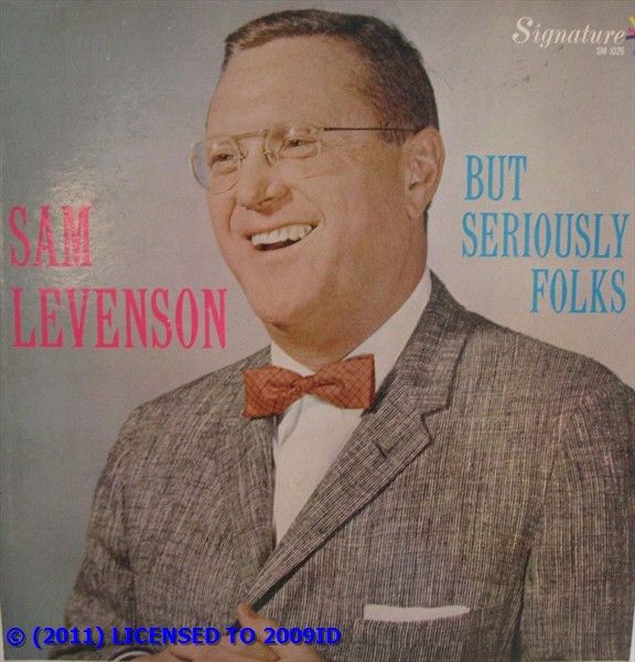 SAM LEVENSON   BUT SERIOUSLY FOLKS   VINYL RECORD  