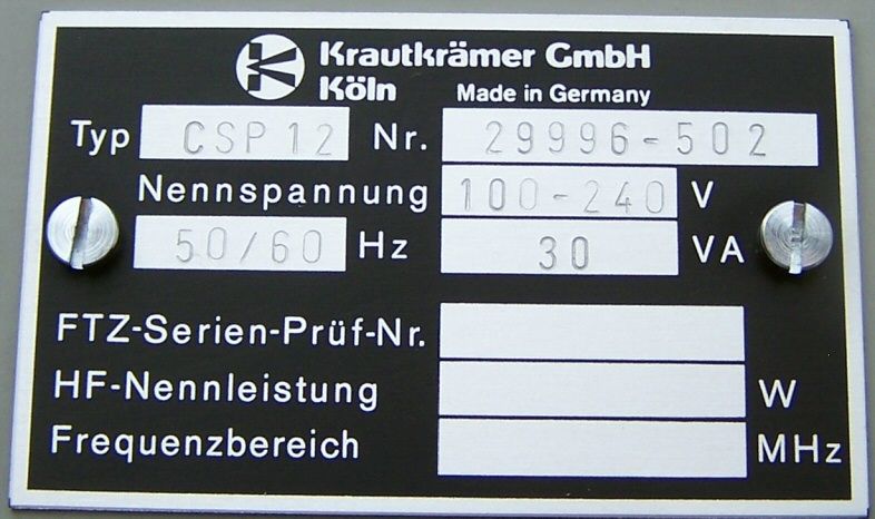 Krautkramer Branson CSP12 Ultrasonic C Scan Converter  