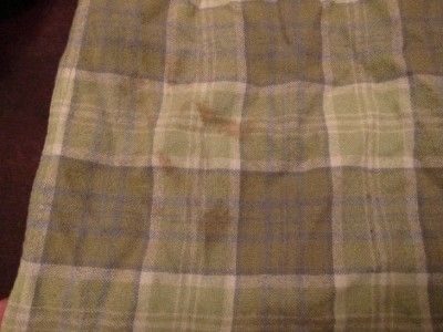   Green Plaid Tartan Wool Surfer Skate Board Rugged Shirt Sz M  