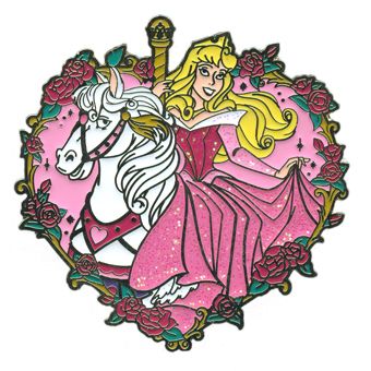 DISNEY PIN   SLEEPING BEAUTY ON CAROUSEL HORSE  