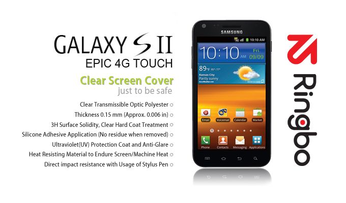 Rearth Samsung Galaxy S2 Sprint Epic 4G Touch Screen Protector Cover 