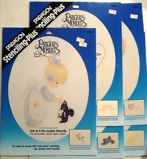   Stenciling Plus Precious Moments Set of 4 Re Usable Stencils  