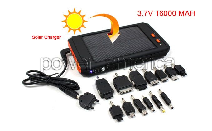 16000mAh Portable Solar Backup Battery Charger for laptop iPad iPhone 