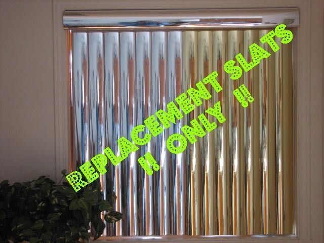 New Mirror Like Designer Vertical Blind Vanes Window Door Up To 84 