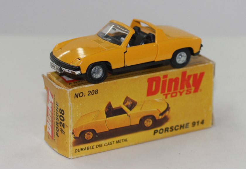 DINKY TOYS 208 VW PORSCHE 914 EXPORT LAST ISSUE AVA TEXAS BRIGHT 