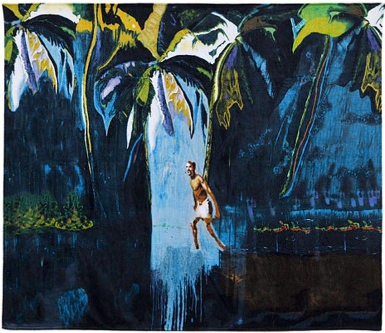 PETER DOIG Man in Waterfall, 2010 Beach Towel, Wall Hanging 