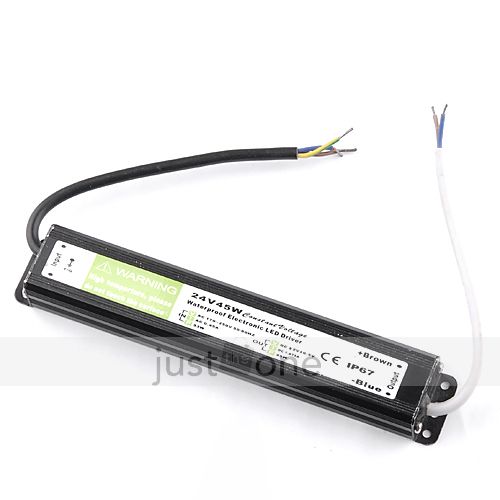 24V 45W Waterproof LED Light Driver Power Supply Transformer AC 170 