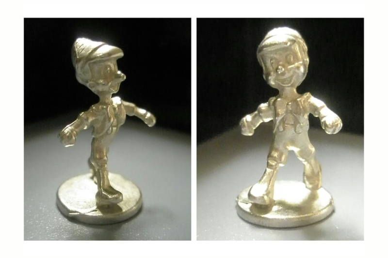   COMPANY METAL MINI FIGURINE TOKEN PINOCCHIO WOOD PUPPET REPLICA  